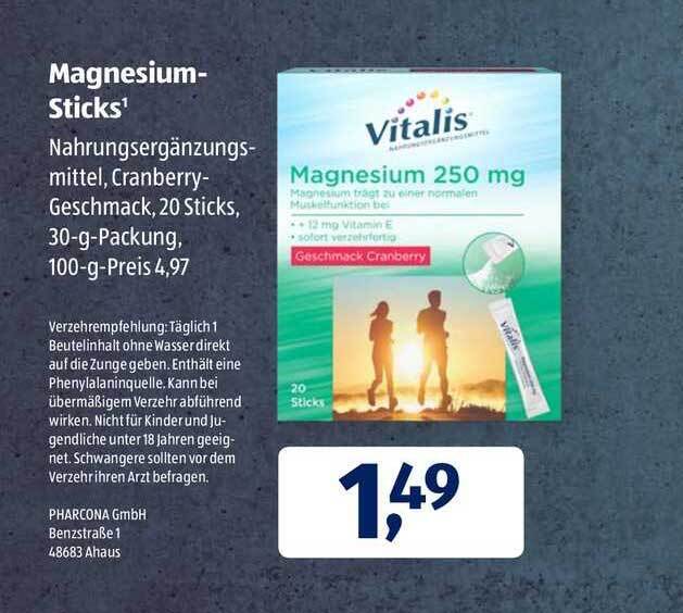 MagnesiumSticks Angebot bei Aldi Süd