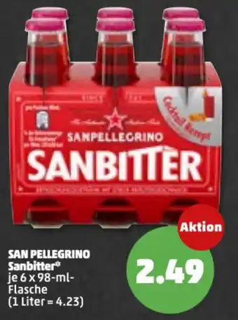 PENNY San Pellegrino Sanbitter 6x98ml Flasche Angebot