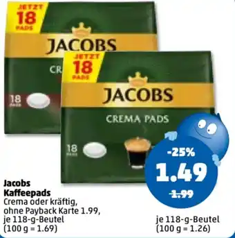 PENNY Jacobs Kaffeepads 118g Beutel Angebot