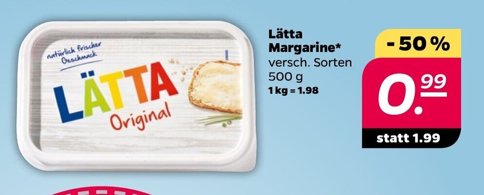 Latta Margarine 500 g Angebot bei NETTO