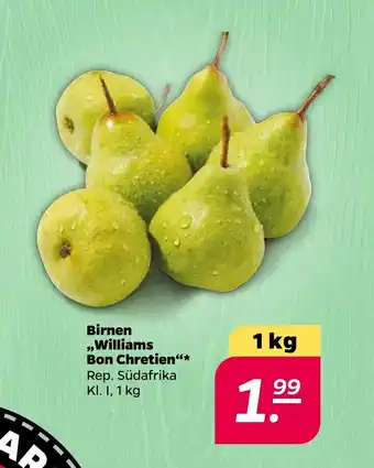 NETTO Birnen Williams Bon Chretien 1 kg Angebot