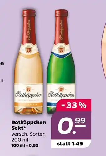 NETTO Rotkappchen Sekt 200 ml Angebot