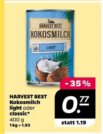 NETTO Harvest best kokosmilch light 400 g Angebot