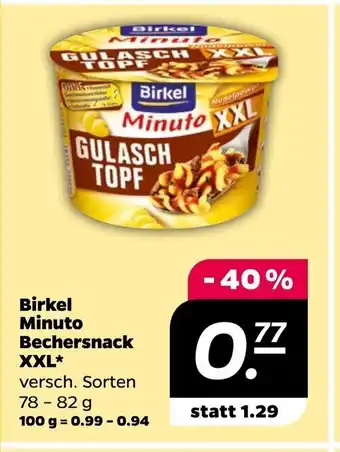 NETTO Birkel Minuto Bechersnack XXL 78 - 82 g Angebot