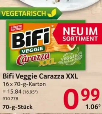Selgros Bifi Veggie Carazza XXL 70g Stück Angebot