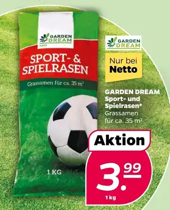 NETTO Garden dream Sport- und Spielrasen 1 kg Angebot