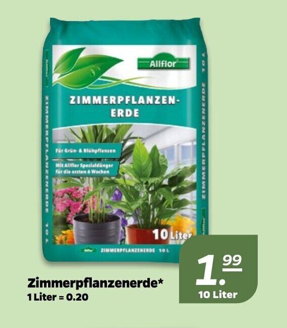 Zimmerpflanzenerde 10 liter Angebot bei NETTO