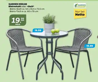 NETTO Garden dream Bistrostuhl 63 x 55,5 x 73,5 cm Angebot