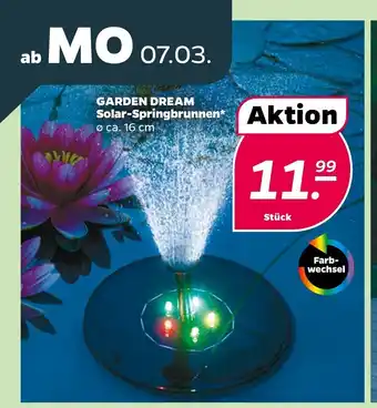 NETTO Garden dream Solar-Springbrunnen 16 cm Angebot