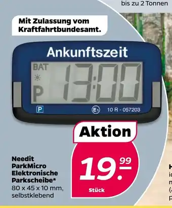 NETTO Needit ParkMicro Elektronische Parkscheibe 80 x 45 x 10 mm Angebot