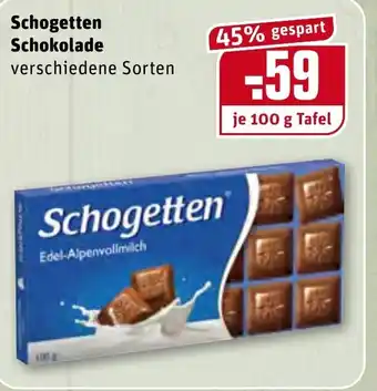 REWE Schogetten Schokolade Angebot