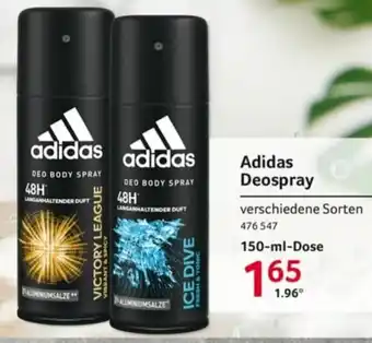 Selgros Adidas Deospray 150ml Dose Angebot