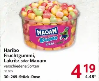 Selgros Haribo Fruchtgummi, Lakritz oder Maoam 30-265 Stück Dose Angebot