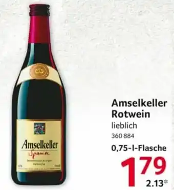 Selgros Amselkeller Rotwein 0,75L Flasche Angebot