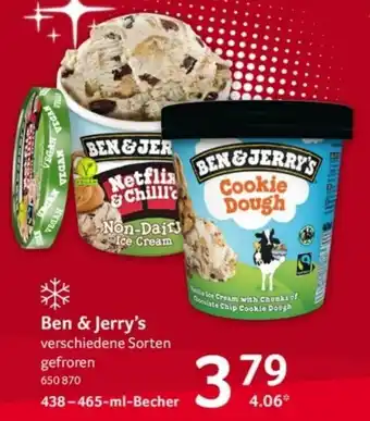 Selgros Ben & Jerry's 438/465ml Becher Angebot