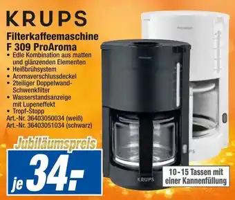 expert Techno Land Krups Filterkaffeemaschine F 309 ProAroma Angebot