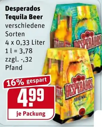 REWE Desperados Tequila Beer Angebot