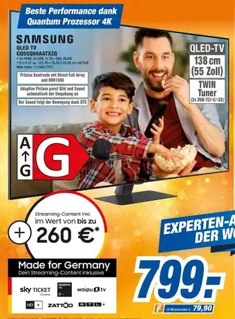 expert Octomedia SAMSUNG OLED TV  l  GQ55Q80AATXZG Angebot