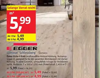 Bauhaus E egger Laminat Schlossberg Angebot
