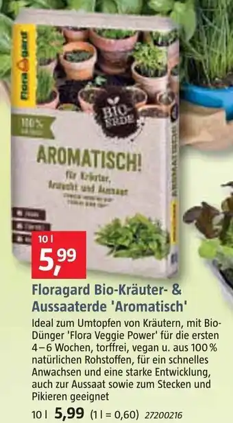 Bauhaus Floragard Bio Kräuter & Aussaaterde Aromatisch Angebot