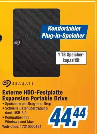 expert Octomedia Seagate Externe HDD-Festplatte Expansion Portable Drive Angebot