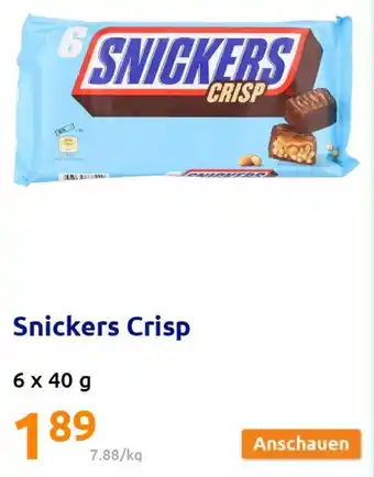 Action Snickers Crisp 6x40g Angebot