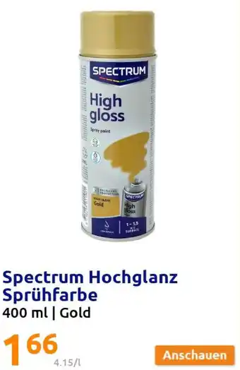 Action Spectrum Hochglanz Sprühfarbe 400ml | Gold Angebot