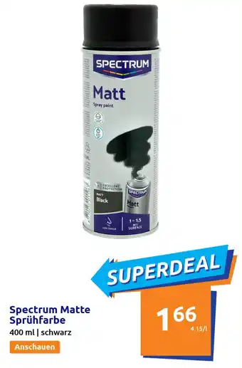 Action Spectrum Matte Sprühfarbe 400ml | schwarz Angebot