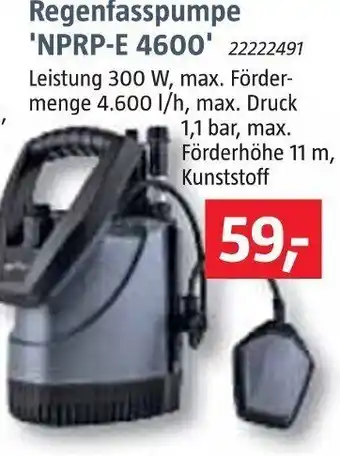 Bauhaus Regenfasspumpe NPRP-E 4600 Angebot