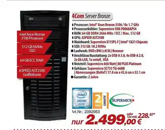 ACom PC Acom Server Bronze Angebot