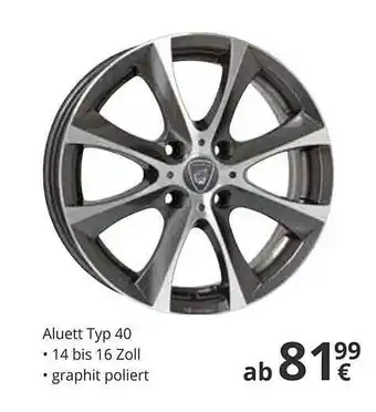 A.T.U. Aluett Typ 40 Angebot