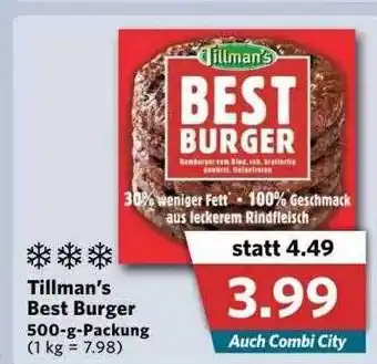 Combi Tillman's Best Burger Angebot