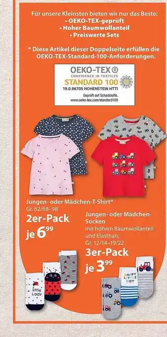 NKD Jungen-oder Mädchen-t-shirt Jungen- Oder Mächen-socken Angebot