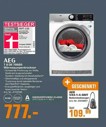 Saturn Aeg T 9 De 79685 Wärmepumpentrockner Angebot