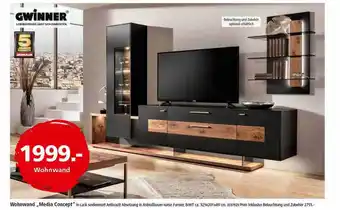 Segmüller Wohnwand „media Concept” Gwinner Angebot