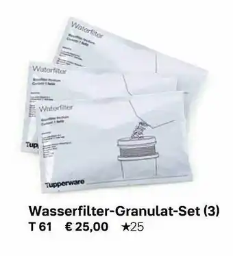 Tupperware Wasserfilter-granulat-set T 61 Angebot