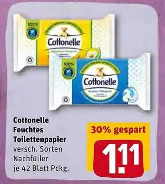 REWE Kaufpark Cottonelle Feuchtes Toilettenpapier Angebot