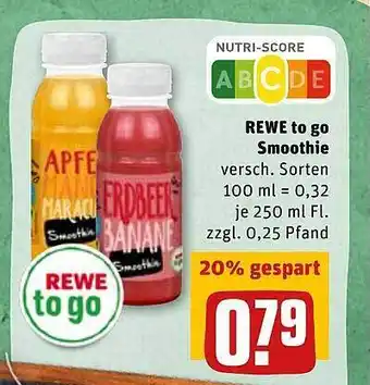 REWE Kaufpark Rewe To Go Smoothie Angebot