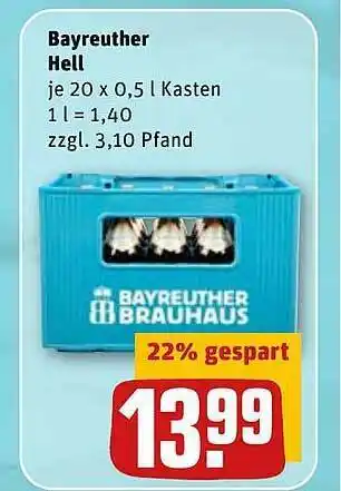 REWE Kaufpark Bayreuther Hell Angebot