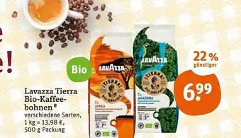 tegut Lavazza Tierra Bio-kaffee-bohnen Angebot