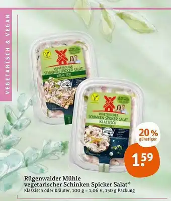 tegut Rügenwalder Mühle Vegetarischer Schinken Spicker Salat Angebot