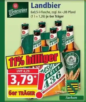 Norma Wernesgrüner Landbier Angebot