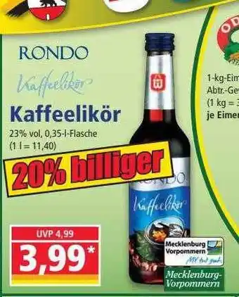 Norma Rondo Kaffelikör Kaffeelikör Angebot