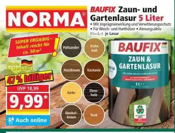 Norma Baufix Zaun- Und Gartenlasur 5 Liter Angebot