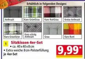 Norma Sitzkissen 4er-set Angebot