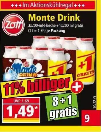 Norma Monte Drink Zott Angebot