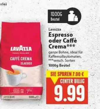 E-Center Lavazza Espresso Oder Caffè Crema Angebot