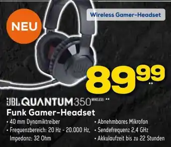 Euronics XXL JBL Quantum 350 Funk Gamer Headset Angebot