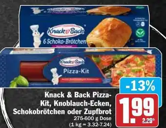 Hit Knack&back Pizza-kit, Knoblauch-ecken, Schokobrötchen Oder Zupfbrot Angebot