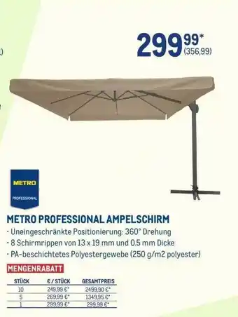 METRO Metro Professional Ampelschirm Angebot